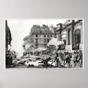 Uppskjutning före St. Roch-kyrkan i Paris Poster