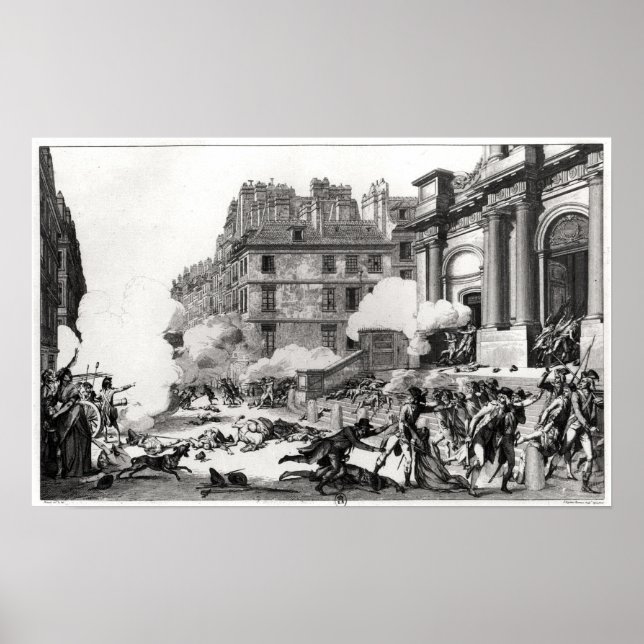 Uppskjutning före St. Roch-kyrkan i Paris Poster (Framsidan)