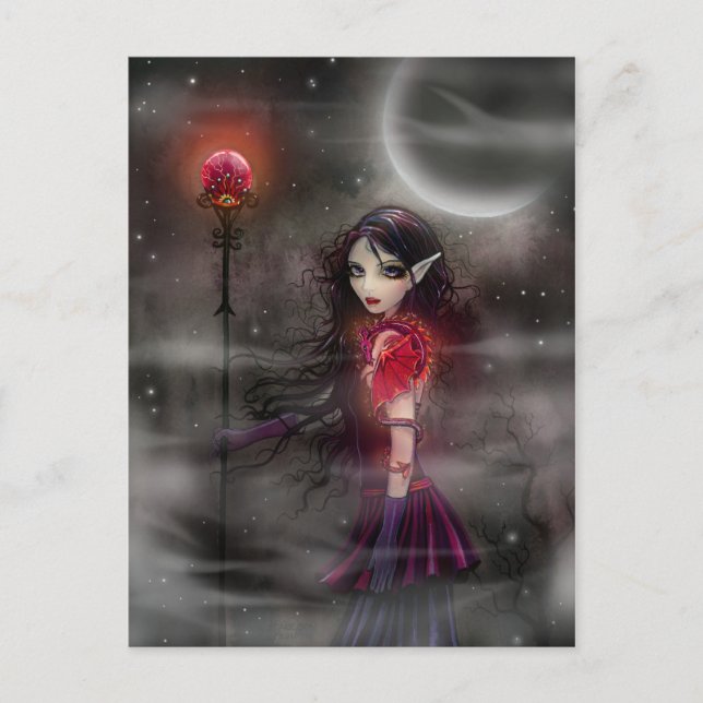 Uppskjutningskort för blixtstenen Fairy Dragon Vykort (Framsida)