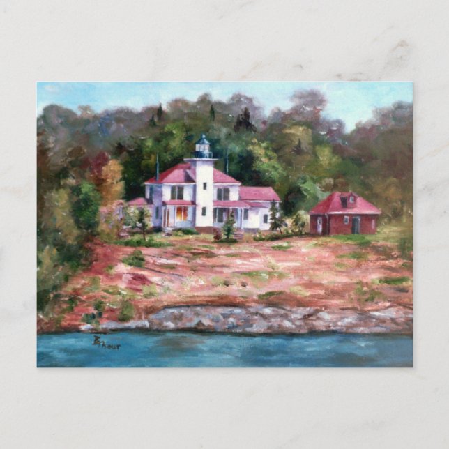 Uppskjutningskort för hallberrys fyr vykort (Framsida)