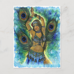 Uppskjutningskort för peacock Dancer Vykort