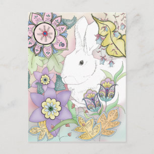 Uppskjutningskort för solnedgång Garden Rabbit Vykort