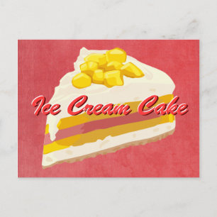 Uppskjutningskort för Tropical Ice Cream Cake Vykort