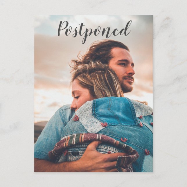 Uppskjutningsmeddelande för Photo Bröllop Vykort (Framsida)