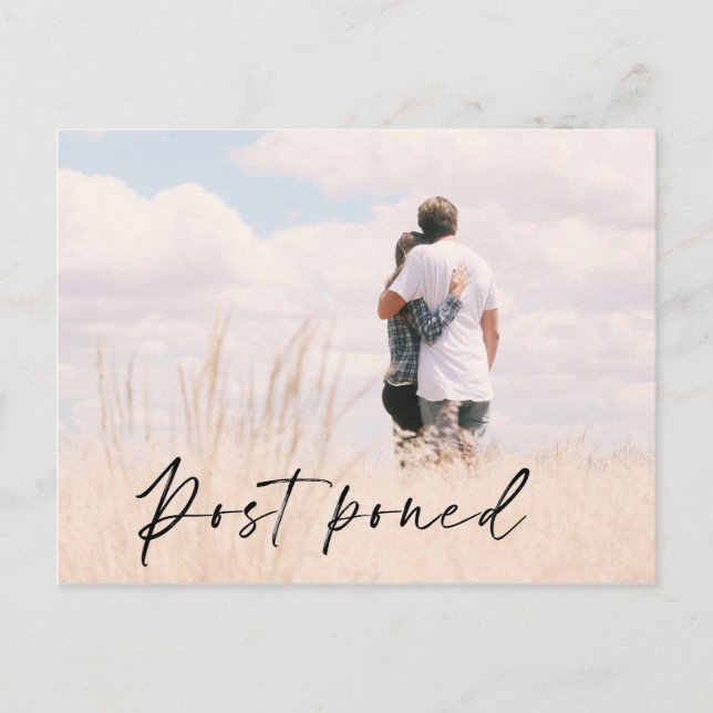 Uppskjutningsmeddelande för Photo Bröllop Vykort (Framsida)