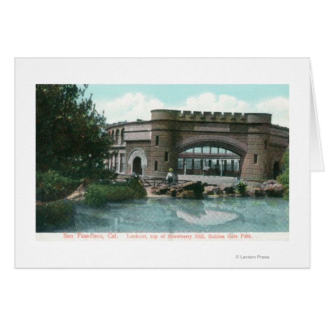 Uppslagsvy för Backe i Golden Grind Park Strawberr Hälsningskort (Framsidan Horizontal)