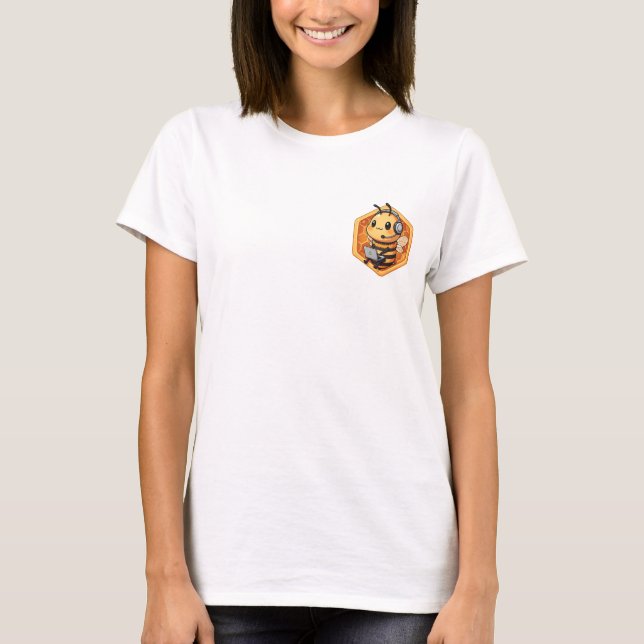 Uppslukad Honungsbin T Shirt (Framsida)