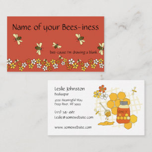 Uppslukande Bie ljus lekfull design Visitkort