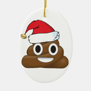 Uppsluppen julaftonPoop Emoji Julgransprydnad Keramik