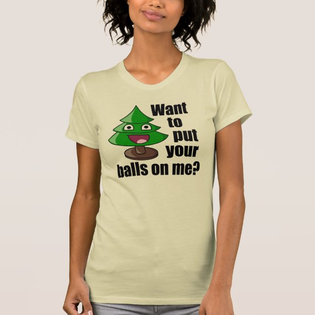 Uppsluppen julgran t-shirt (Framsida)