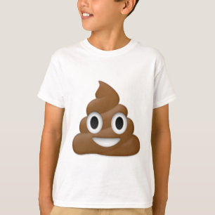Uppsluppen poop-emoji - bajstecknaddesign t-shirt