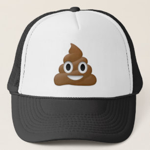 Uppsluppen poop-emoji - bajstecknaddesign truckerkeps