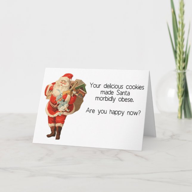 Uppsluppen Santa julkort Helgkort (Framsida)