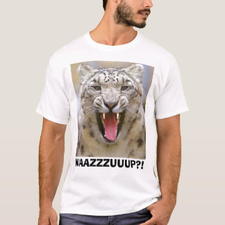 Uppsluppen snöleopard tee shirt