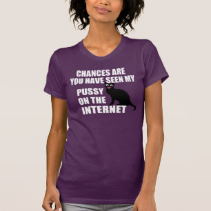 Uppsluppet kattcitationstecken t-shirt
