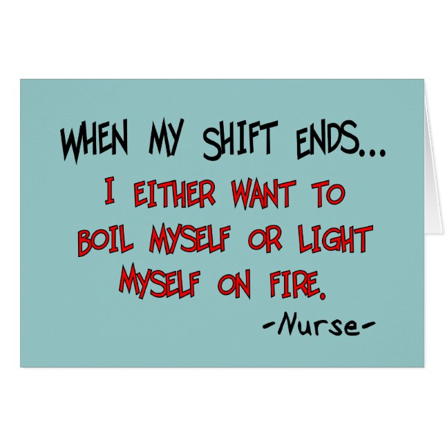 Uppsluppet sjuksköterskaord hälsningskort (Framsidan Horizontal)