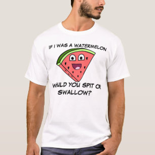 Uppsluppet vattenmelonskämt tee shirt