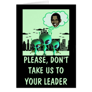 Uppsluppna anti Obama Hälsningskort