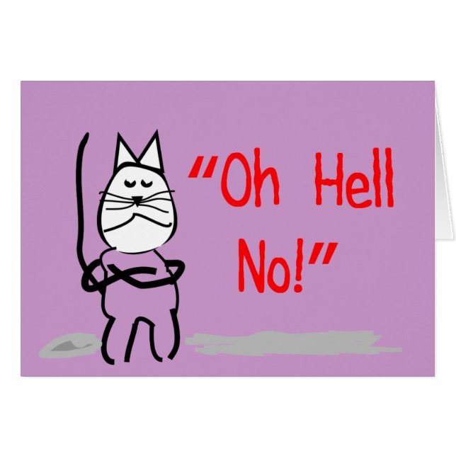 Uppsluppna kattkonstkort och gåvor--Kattälskare Hälsningskort (Framsidan Horizontal)