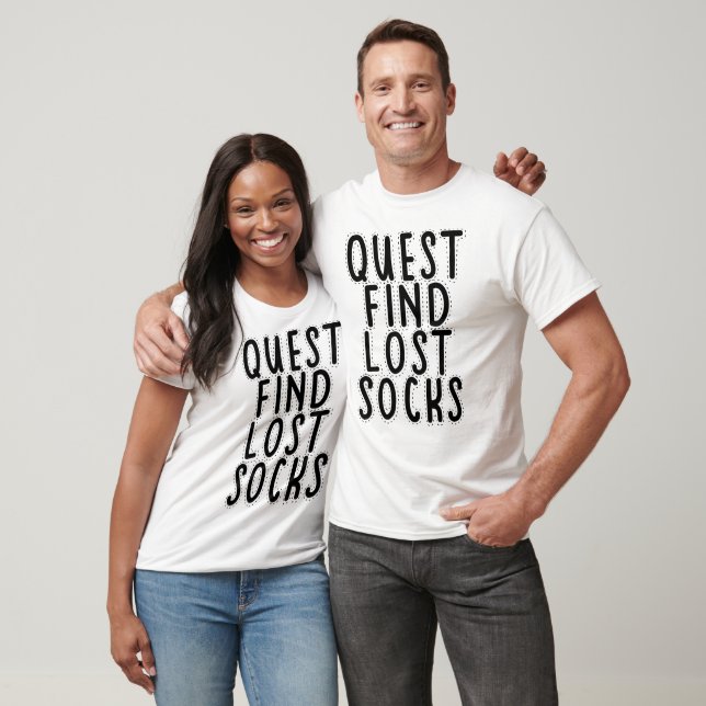 Uppsök försvunna strumpor t shirt (Unisex)