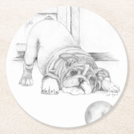 Uppspelad docka underlägg papper rund