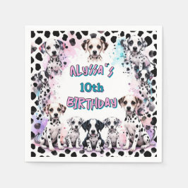 Uppspelad Födelsedagsfest för Dalmatiska valpar Pappersservett