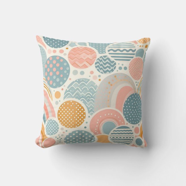 Uppspelad geometrisk dörr Mönster Kudde (Framsida)