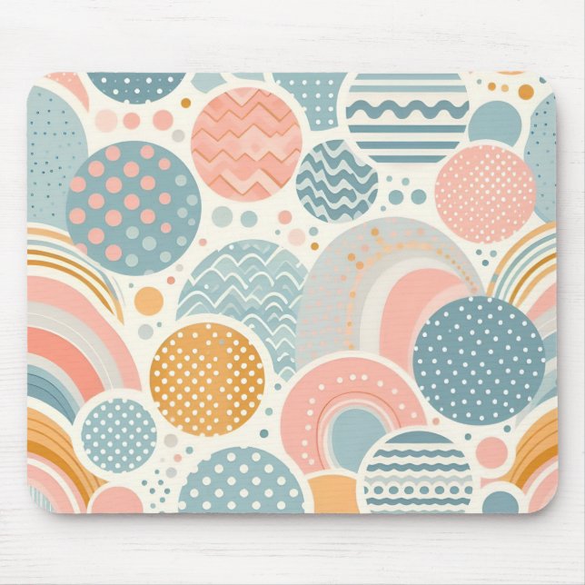 Uppspelad geometrisk dörr Mönster Musmatta (Framsidan)