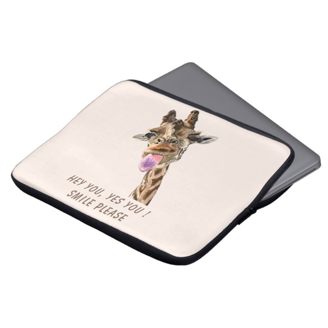 Uppspelad Giraffe Tunga ut Laptop sleeve Gift Roli (Framsida topp)