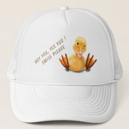 Uppspelad Gult Duckling Truckerkeps Smile