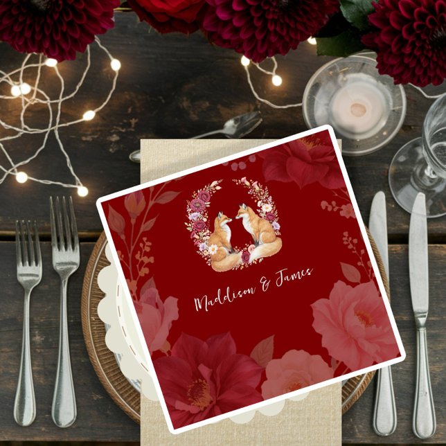 Uppspelad höstfot Bröllop Pappersservett (Skapare uppladdad)