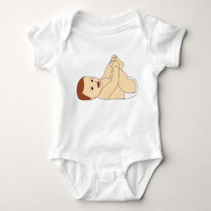 Uppspelad illustration av Baby-minimalistisk Teckn T Shirt