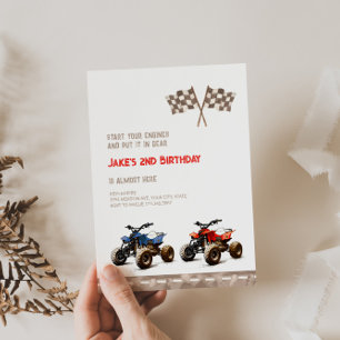 Uppspelad inbjudan till ATV Bikes Birthday