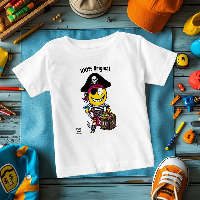 Uppspelad Pirat Emoji - Fullt-Body-teckendesign T Shirt (Skapare uppladdad)