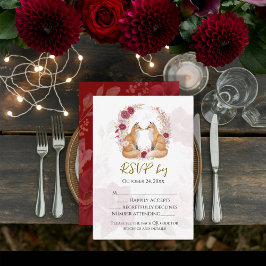 Uppspelad räv Höger Bröllop OSA Kort