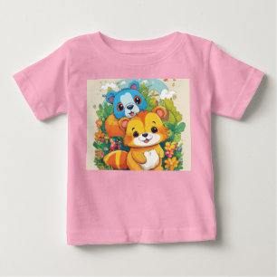 Uppspelad Rosa för Tecknad överst för barn T Shirt
