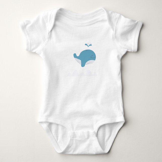 Uppspelad Stänk-Baby-delfin T Shirt (Framsida)