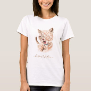 Uppspelad T-Shirt Lycklig Kitten - Anpassningsbar