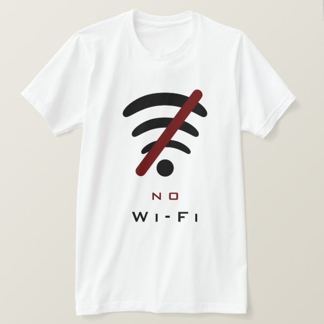 Uppspelad T-Shirt Offline - Inget Wi-Fi (Design framsida)