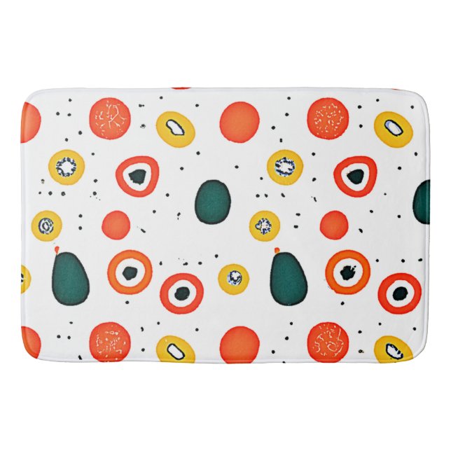 Uppspelande rotcirkel Mönster Badrumsmatta (Framsidan)