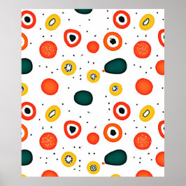 Uppspelande rotcirkel Mönster Poster