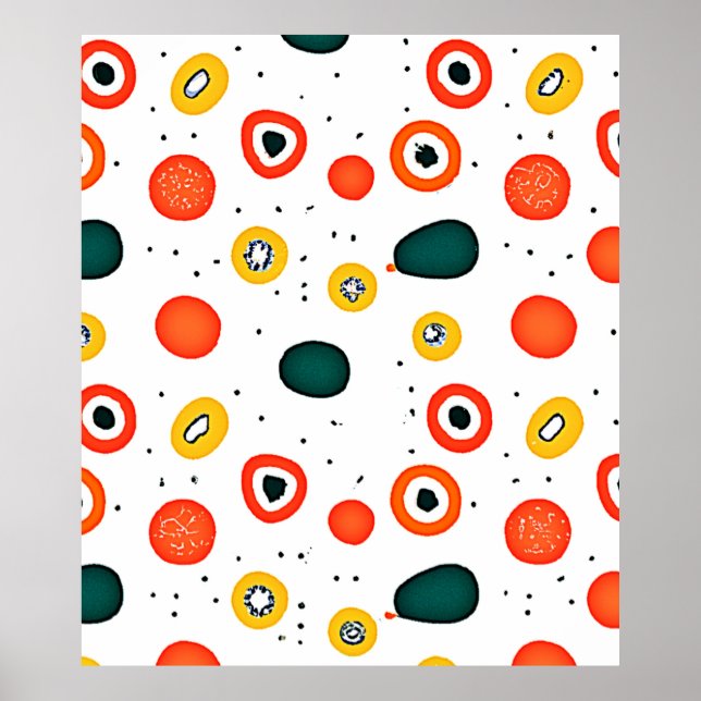 Uppspelande rotcirkel Mönster Poster (Framsidan)