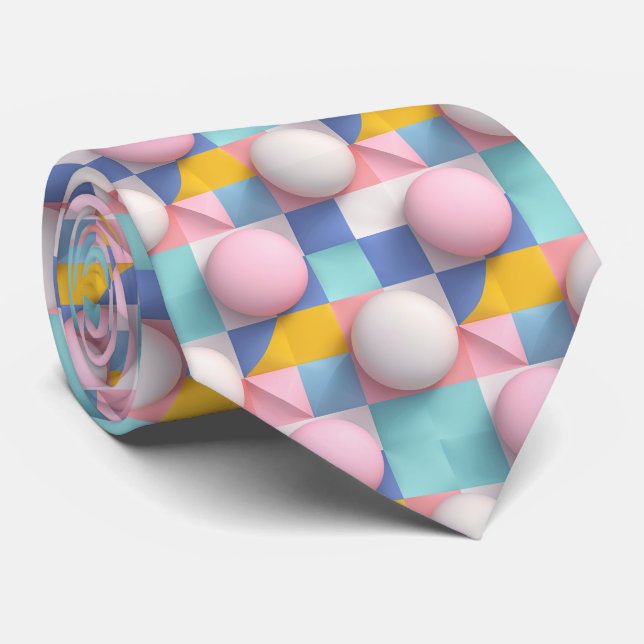Uppspelning av 3D Pastel Spheres och Geometric Mön Slips (Rullad)
