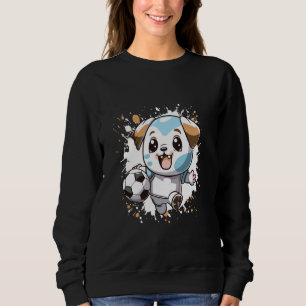 Uppspelning av bulldog Hund Tecknad för matriser T Shirt