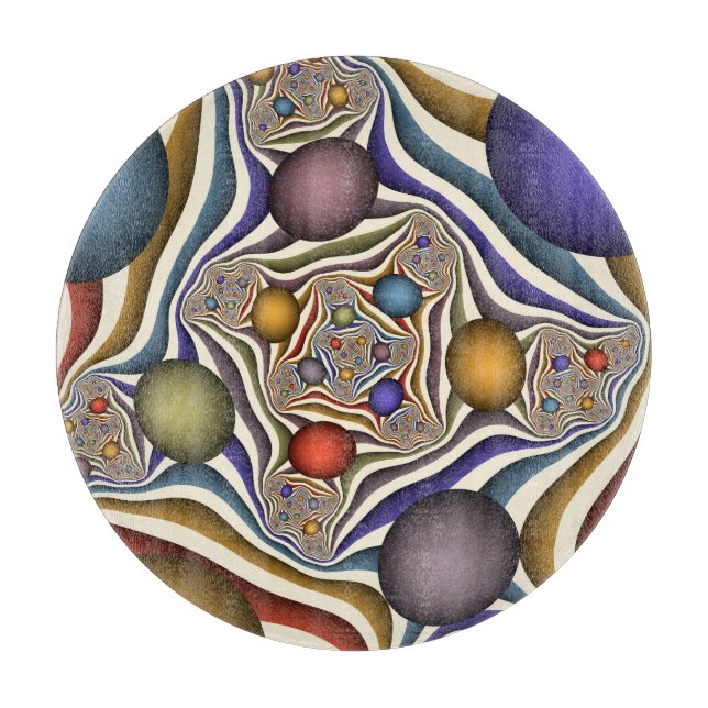 Uppspelning av färglös modern Abstrakt Fractal Art (Framsidan)