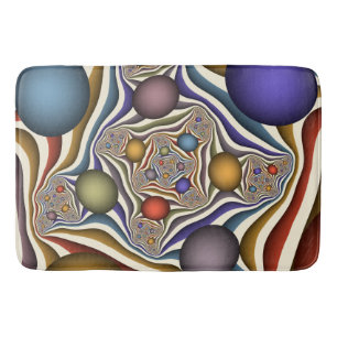 Uppspelning av färglös modern Abstrakt Fractal Art Badrumsmatta