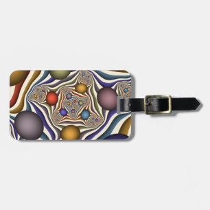 Uppspelning av färglös modern Abstrakt Fractal Art Bagagebricka