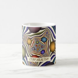 Uppspelning av färglös modern Abstrakt Fractal Art Kaffemugg