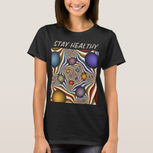 Uppspelning av färglös modern Abstrakt Fractal Art T Shirt