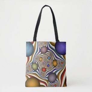 Uppspelning av färglös modern Abstrakt Fractal Art Tygkasse